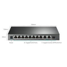 TP-Link Switch TL-SG1210MPE Easy Smart, 8x GLAN/PoE+, 1x GLAN, 1x SFP, 123W