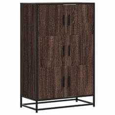 Vidaxl Skříň highboard hnědý dub 68x35x106,5 cm kompozit a kov