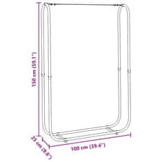 Vidaxl Stojan na palivové dřevo s ocelovým drátem 100x25x150 cm