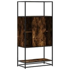 Vidaxl Skříň highboard kouřový dub 68x35x139cm kompozitní dřevo a kov