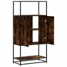 Vidaxl Skříň highboard kouřový dub 68x35x139cm kompozitní dřevo a kov