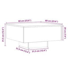 Vidaxl Konferenční stolek dub artisan 60x60x31,5 cm kompozitní dřevo