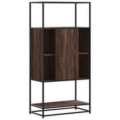 Vidaxl Skříň highboard hnědý dub 68x35x139cm kompozitní dřevo a kov