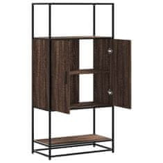 Vidaxl Skříň highboard hnědý dub 68x35x139cm kompozitní dřevo a kov