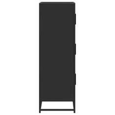 Vidaxl Skříň highboard černá 68x35x106,5 cm kompozit a kov