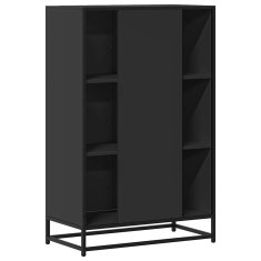 Vidaxl Skříň highboard černá 68x35x106,5 cm kompozit a kov