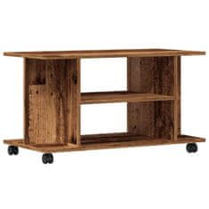 Vidaxl TV stolek na kolečkách old wood 80x40x45 cm kompozitní dřevo