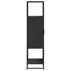 Vidaxl Skříň highboard černá 68 x 35 x 139 cm kompozitní dřevo a kov