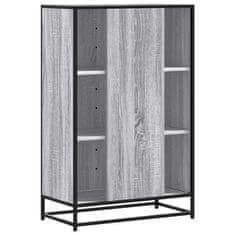 Vidaxl Skříň highboard šedá sonoma 68x35x106,5 cm kompozit a kov