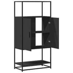 Vidaxl Skříň highboard černá 68 x 35 x 139 cm kompozitní dřevo a kov