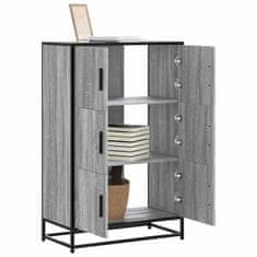 shumee vidaXL Skříň highboard šedá sonoma 68x35x106,5 cm kompozit a kov