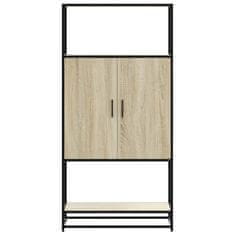 Vidaxl Skříň highboard dub sonoma 68x35x139 cm kompozitní dřevo a kov