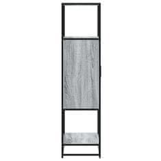 Vidaxl Skříň highboard šedá sonoma 68x35x139cm kompozitní dřevo a kov