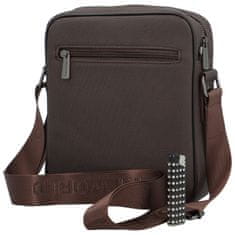 Coveri WORLD Trendy pánská textilní crossbody taška Coveri Lampros, coffee