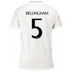 FotbalFans Tričko Real Madrid FC, Bellingham, bílé | L