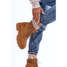 Cross Jeans Dámské zateplené kalhoty Trappers Camel velikost 40