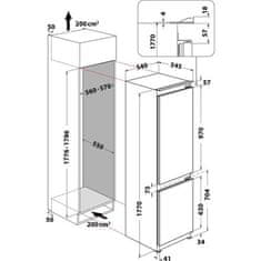 Whirlpool Vestavná kombinovaná chladnička ART 6600 LH E