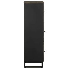 Vidaxl Skříň highboard černá 40x33x110 cm masivní mangovníkové dřevo