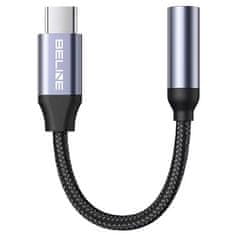 UNBRANDED ADAPTÉR BELINE USB-C/JACK 3,5 MM ŠEDÝ/ŠEDÝ DAC SAMSUNG/IPHONE 15