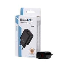 UNBRANDED BELINE ŁAD. SÍŤ. 1X USB-C + 1X USB 20W ČERNÝ (POUZE HLAVA) PD 3.0 + QC 3.0 BLN2CB20