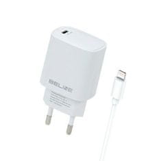 UNBRANDED BELINE ŁAD. SÍŤ. 1X USB-C 20W + LIGHTNING KABEL BÍLÝ PD3.0 BLNCW20L