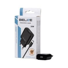 UNBRANDED BELINE ŁAD. SÍŤ. 1X USB-C 25W + USB-C KABEL ČERNÝ / ČERNÝ PD 3.0 BLNCB25C GAN