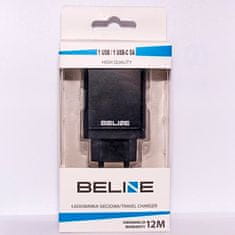 UNBRANDED BELINE ŁAD. SÍŤ. 1XUSB A 1XUSB-C 5A 18W ČERNÁ/ČERNÁ (POUZE HLAVA)