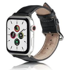 UNBRANDED KOŽENÝ ŘEMÍNEK BELINE APPLE WATCH 38/40/41 MM ČERNO/ČERNÝ