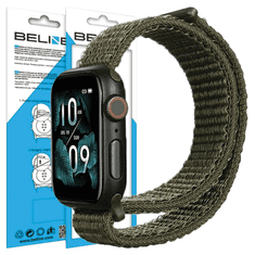 UNBRANDED ŘEMÍNEK BELINE APPLE WATCH NYLON 38/40/41 MM NÁKLADNÍ KHAKI