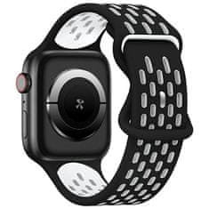 UNBRANDED BELINE APPLE WATCH NEW SPORT SILIKONOVÝ ŘEMÍNEK 38/40/41 MM ČERNOBÍLÁ ČERNO/BÍLÁ KRABIČKA