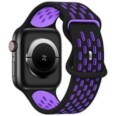 UNBRANDED BELINE APPLE WATCH NEW SPORT SILIKONOVÝ ŘEMÍNEK 42/44/45/49 MM ČERNÁ A FIALOVÁ ČERNÁ/FIALOVÁ KRABIČKA