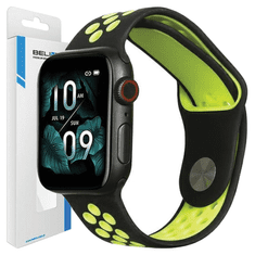 UNBRANDED BELINE APPLE WATCH SPORT SILIKONOVÝ ŘEMÍNEK 38/40/41 MM ČERNÁ/LIMETKOVÁ ČERNÁ/LIMETKA