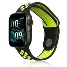 UNBRANDED BELINE APPLE WATCH SPORT SILIKONOVÝ ŘEMÍNEK 38/40/41 MM ČERNÁ/LIMETKOVÁ ČERNÁ/LIMETKA