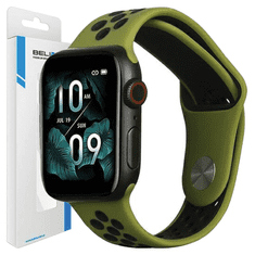 UNBRANDED BELINE APPLE WATCH SPORT SILIKONOVÝ ŘEMÍNEK 38/40/41MM ZELENO-ČERNÝ ZELENO/ČERNÝ