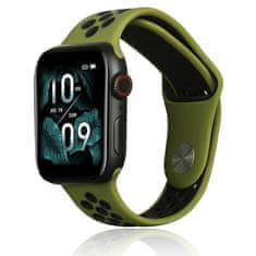 UNBRANDED BELINE APPLE WATCH SPORT SILIKONOVÝ ŘEMÍNEK 38/40/41MM ZELENO-ČERNÝ ZELENO/ČERNÝ