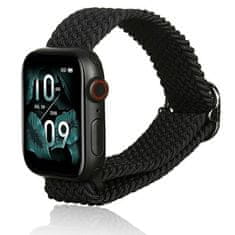 UNBRANDED BELINE APPLE WATCH TEXTILNÍ ŘEMÍNEK 42/44/45/49 MM ČERNO/ČERNÝ