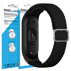 UNBRANDED TEXTILNÍ PÁSEK BELINE MI BAND 3/4 ČERNO/ČERNÝ