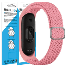 UNBRANDED BELINE MI BAND 3/4 TEXTILNÍ PÁSEK RŮŽOVÝ/RŮŽOVÝ