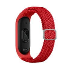 UNBRANDED BELINE MI BAND 7/6/5 TEXTILNÍ PÁSEK ČERVENÝ/ČERVENÝ