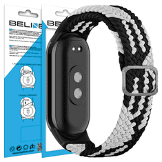 UNBRANDED BELINE MI BAND 9/8 TEXTILNÍ PÁSEK ČERNO/BÍLÝ ČERNO/BÍLÝ