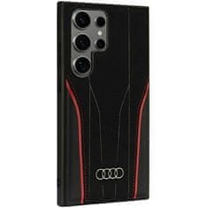 Audi ORIGINÁLNÍ KOŽENÉ POUZDRO AUDI MAGSAFE S24 ULTRA S928 ČERNO-ČERVENÉ/ČERNO-ČERVENÉ AU-TPUPCS24U-R8/D3-RD