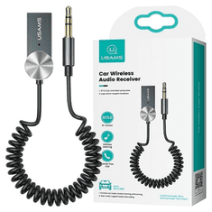 USAMS USAMS AUDIO ADAPTÉR BLUETOOTH 5.0 USB-AUX ŠEDÝ/ZAŠLÝ SJ464JSQ01 (US-SJ464)