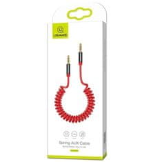 USAMS USAMS ADAPTÉR SPRING AUDIO JACK 3,5 MM -3,5 MM 1,2 M ČERVENÝ/ČERVENÝ SJ256YP02 (US-SJ256)