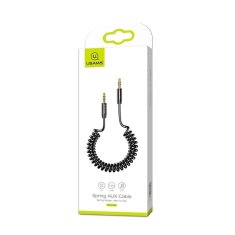 USAMS USAMS ADAPTÉR SPRING AUDIO JACK 3,5 MM -3,5 MM 1,2 M ČERNÁ/ČERNÁ SJ256YP01 (US-SJ256)