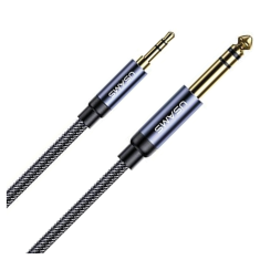 USAMS USAMS AUDIO JACK ADAPTÉR 3,5 MM - 6,35 MM 1,2 M ČERNÁ/ČERNÁ SJ539YP01 (US-SJ539)