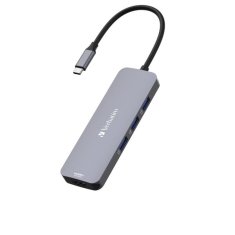 Verbatim ADAPTÉROVÝ ROZBOČOVAČ VERBATIM USB-C - 2XHDMI/ 3XUSB-A/SD/MICROSD/USB-C HLINÍK/HLINÍK 32151