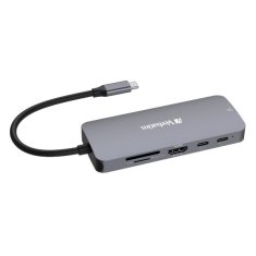 Verbatim ADAPTÉROVÝ ROZBOČOVAČ VERBATIM USB-C - HDMI/3XUSB-A/SD/MICROSD/2XUSB-C/ETERNET HLINÍK/HLINÍK 32152