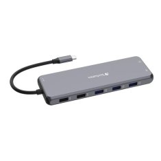 Verbatim ADAPTÉROVÝ ROZBOČOVAČ VERBATIM USB-C - 2XHDMI/DP/ETERNET/6XUSB-A/JACK 3,5MM/2XUSB-C HLINÍK/HLINÍK 32153