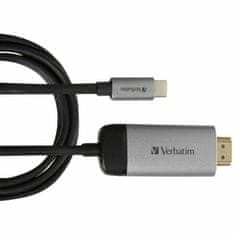 Verbatim ADAPTÉR VERBATIM USB-C - HDMI 4K 1,5 M HLINÍK/HLINÍK 49144