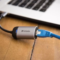 Verbatim ADAPTÉR VERBATIM USB-C - ETERNET HLINÍK/HLINÍK 49146